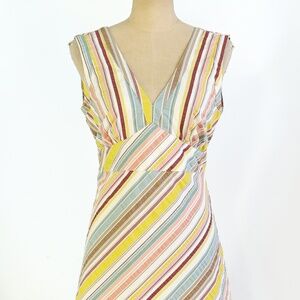Patagonia yellow stripe sleeveless summer dress